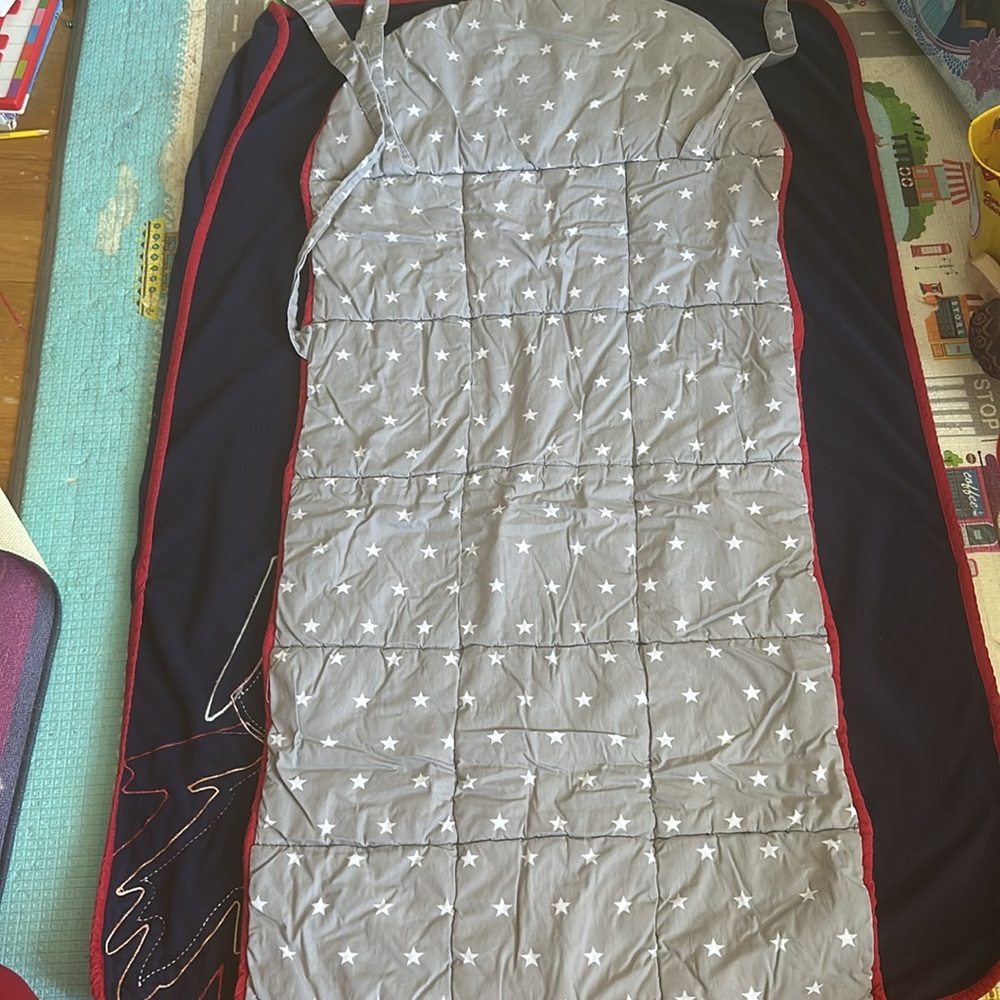 Pottery Barn Kids Sleeping Pad Nap SPACE SHIP STARS 61x24'' - Picture 7 of 8